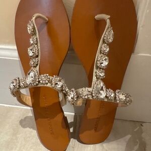 Badgley Mischka Embellished Thong Sandal